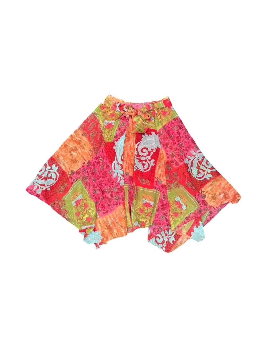 Skirt with Jilliam Tracy floral handkerchief hem
